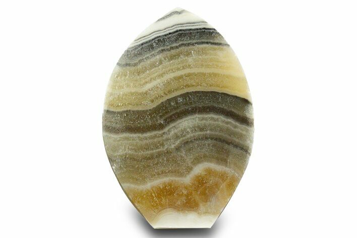 Polished Zebra Calcite Flame - Mexico #323289